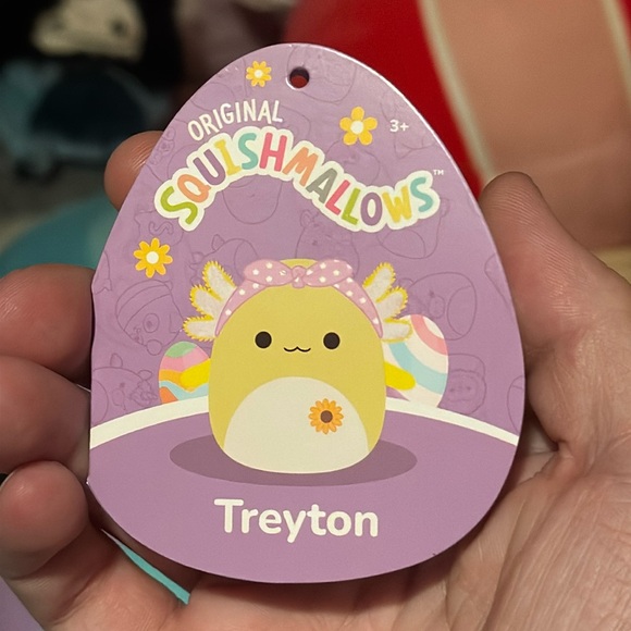 Treyton the Axolotl squishmallow NWT with sunflower - Picture 7 of 8